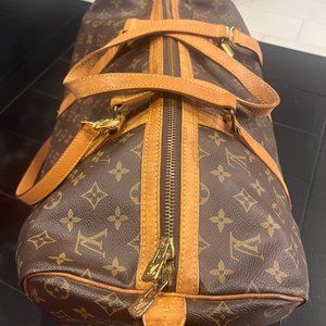 Louis Vuitton Monogram Bandouliere 45 Travel Bag with added wallet